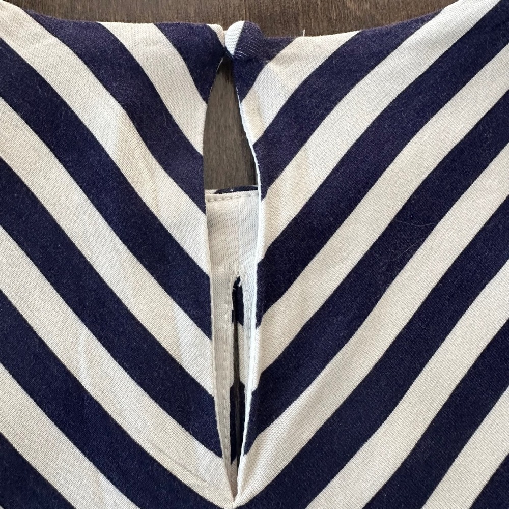 NWT Loft‎ Nautical Striped Mini Dress Coastal Vacation Preppy Navy Ivory XSP - Picture 8 of 8